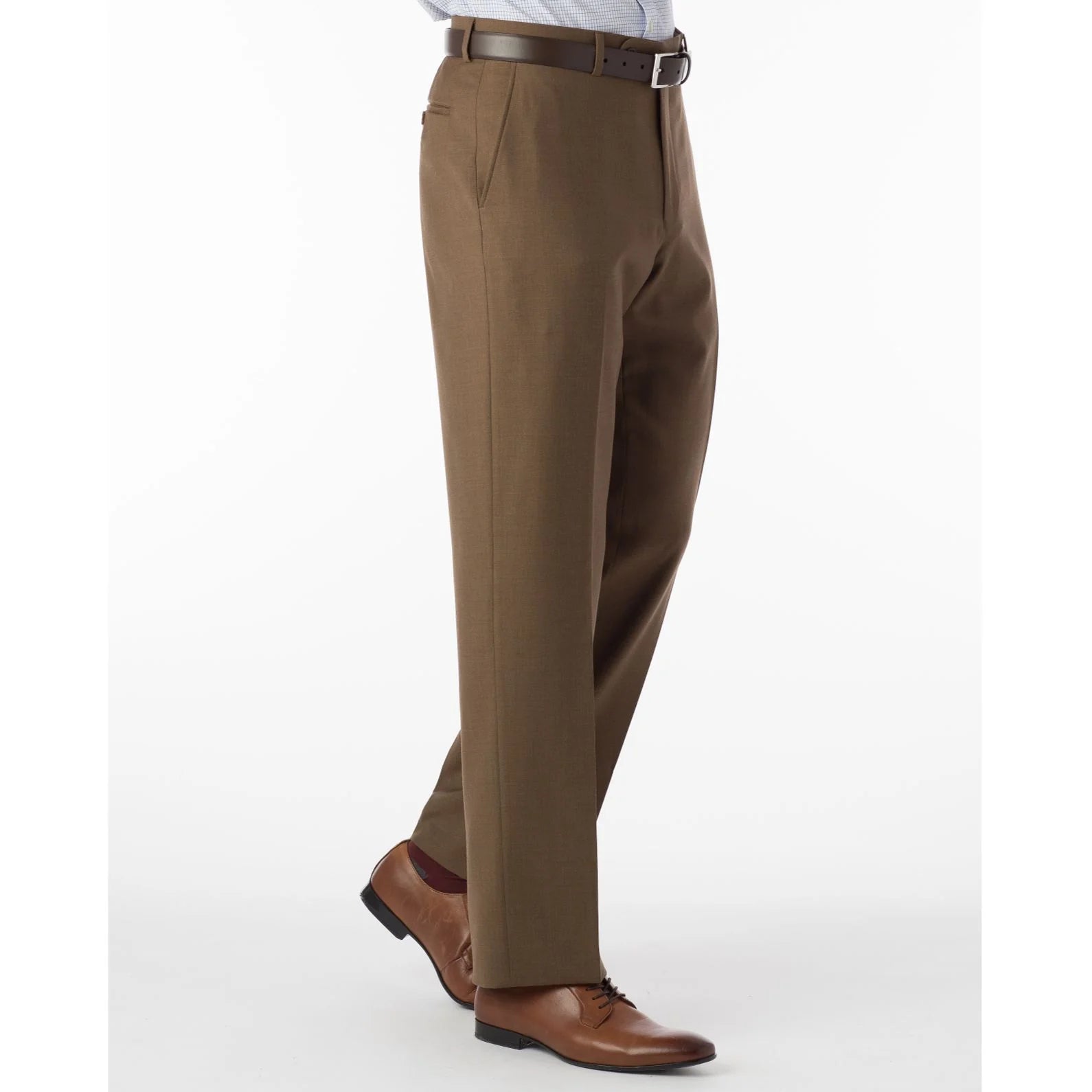 Allen Oniel Tobacco Harness Dress Pants for Men - Classic Slim Fit Formal Trousers for Office, Business & Wedding Occasions
