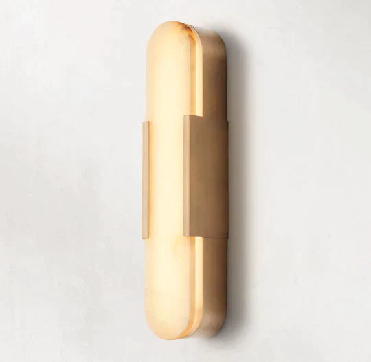 Koltin Melange Elongated Alabaster Wall Sconce - Modern Indoor Wall Lamp Fixture for Living Room, Bedroom & Hallway Lighting | Dimmable LED Wall Light for Home Decor