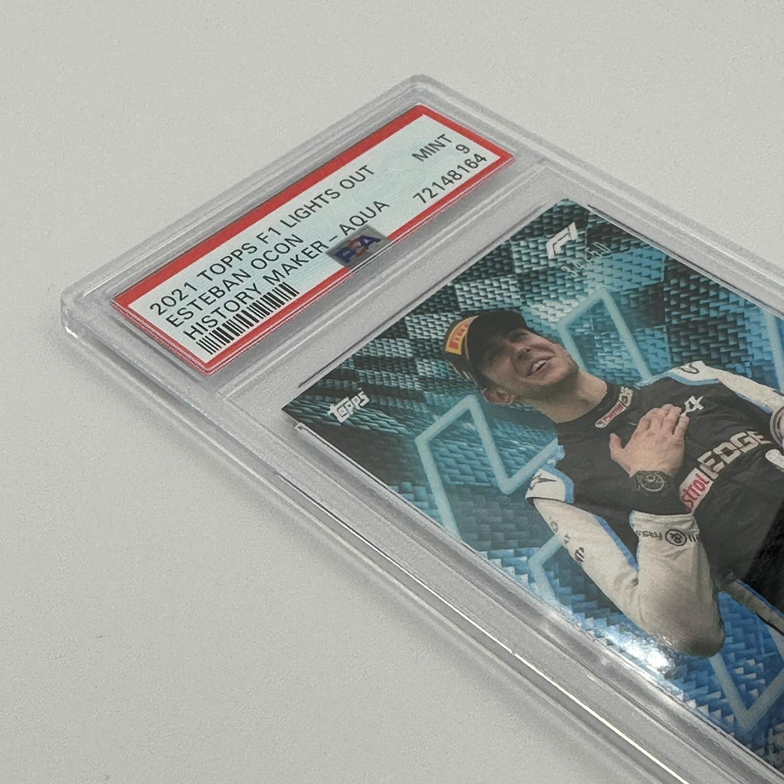 PSA 9 Graded Esteban Ocon 34/50 History Maker Autographed Racing Card - Perfect for F1 Collectors and Sports Memorabilia Displays