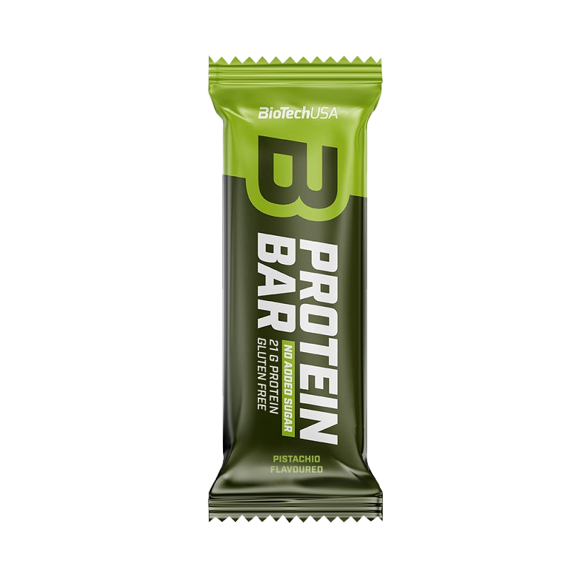 BioTechUSA High Protein Bar, Pistachio Flavor - 16 Pack (70g Each) | Low Carb, Gluten-Free Snack for Muscle Recovery, Weight Loss & On-the-Go Energy