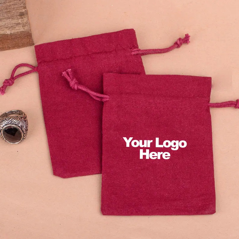 Elegant Maroon Plain Pouches - 100 Pack | Sleek Fortress Brand | Perfect for Gift Wrapping, Jewelry Storage & Party Favors