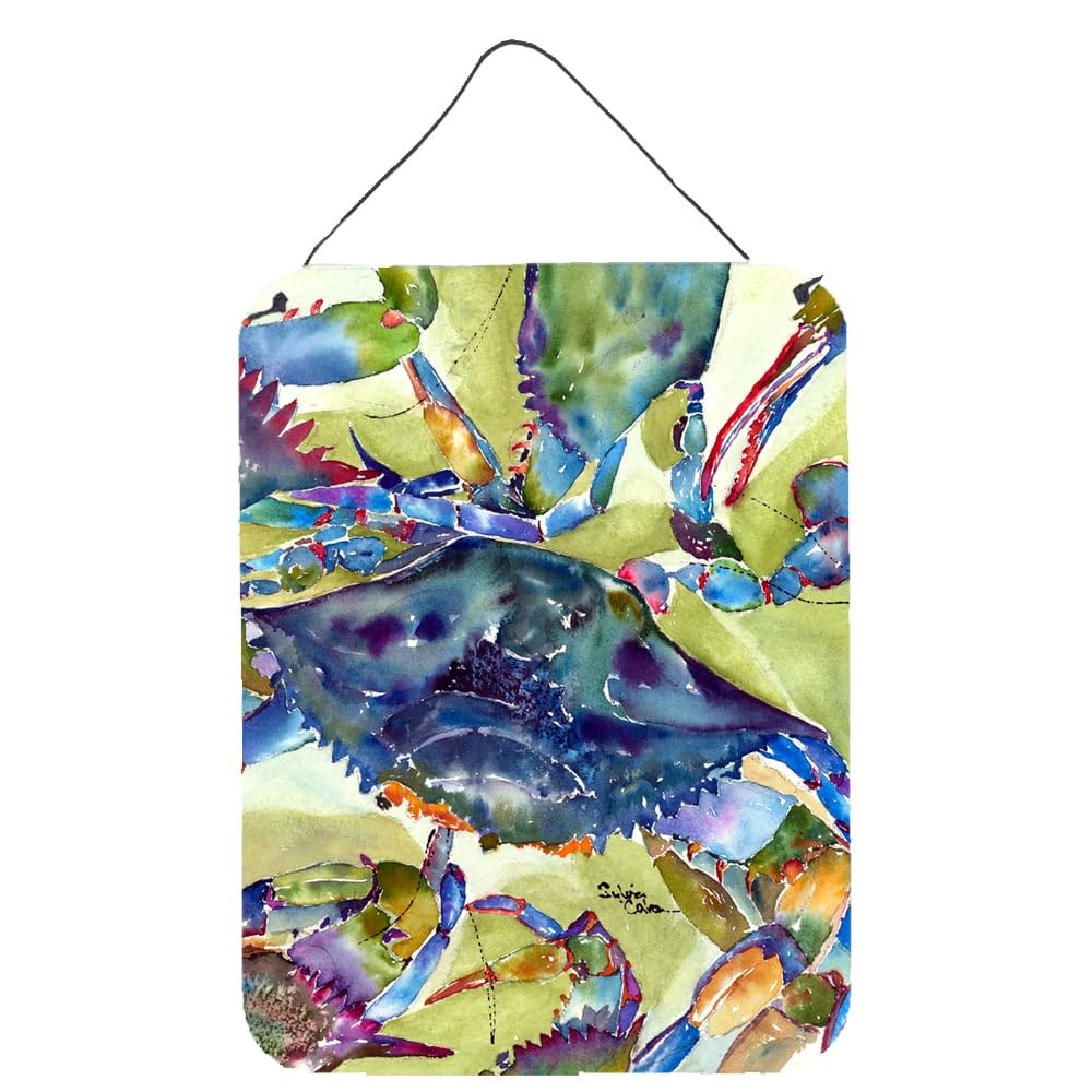Caroline's Treasures 12x16 Multicolor Crab-Themed Aluminum Metal Sign - Perfect for Kitchen, Bar, Bathroom, Front Door & Wall Decor - Durable & Stylish Home Decoration