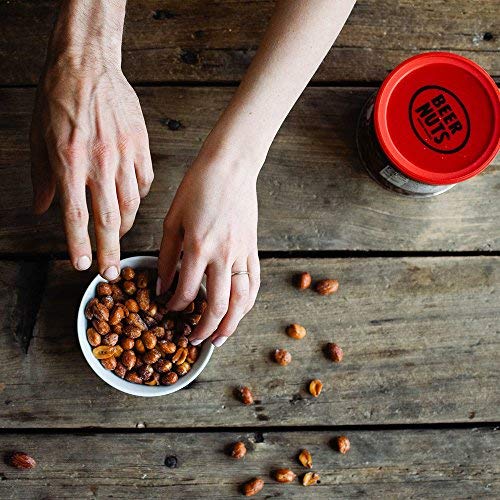 BEER NUTS Original Roasted Peanuts - 12 Oz Cans (Pack of 6) - Crunchy Snack for Parties, Bars & Game Nights - Perfect Beer Pairing & Office Snacks