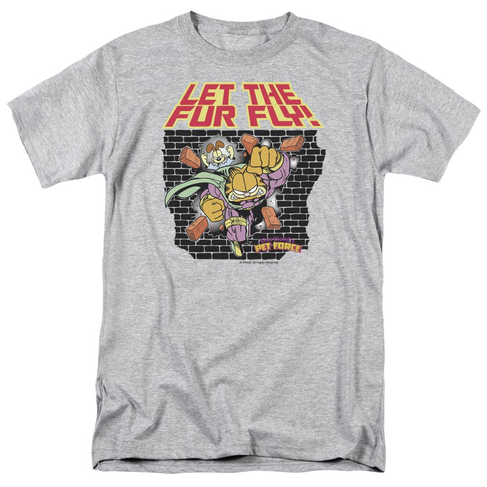 Garfield Let The Fur Fly Unisex T-Shirt for Men & Women - Funny Cartoon Graphic Tee for Casual Wear, Gifts & Pop Culture Fans