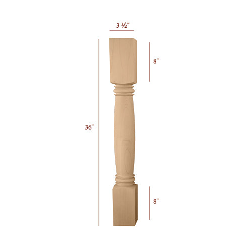 Large Asheville Island Leg - Durable & Stylish Replacement Furniture Leg for Sofas, Chairs & Tables - Perfect for Home, Office & Outdoor Use
