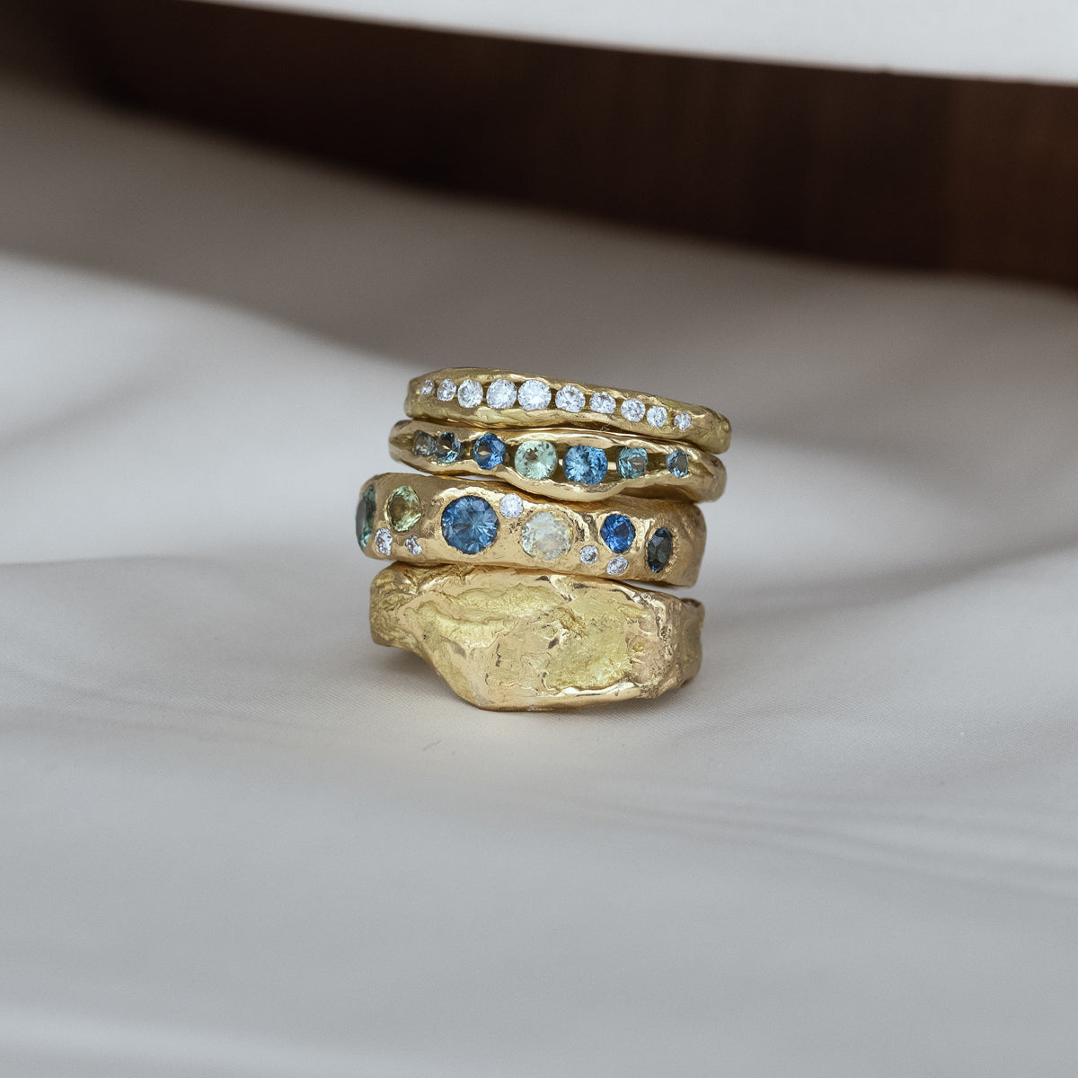 Elegant Crested Half Channel Ring for Women - Dainty Stackable Band for Everyday Wear & Special Occasions