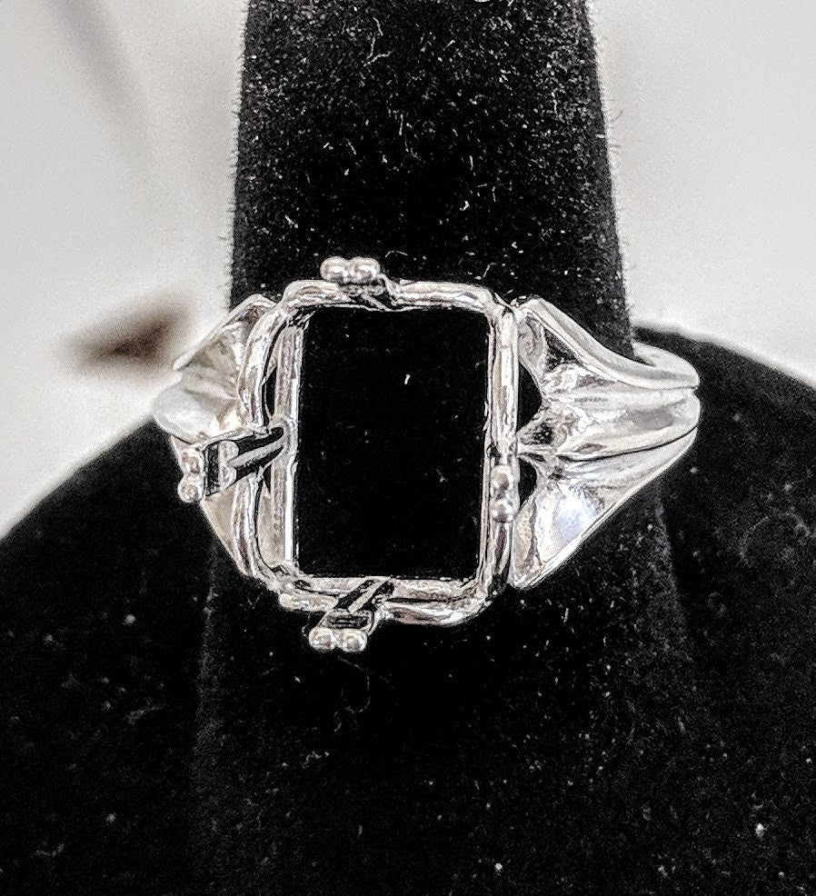14K Gold or Sterling Silver 10x14mm Square Cushion Regalle Prong Setting Ring - Size 7, Perfect for Engagement, Wedding, or Anniversary Gifts