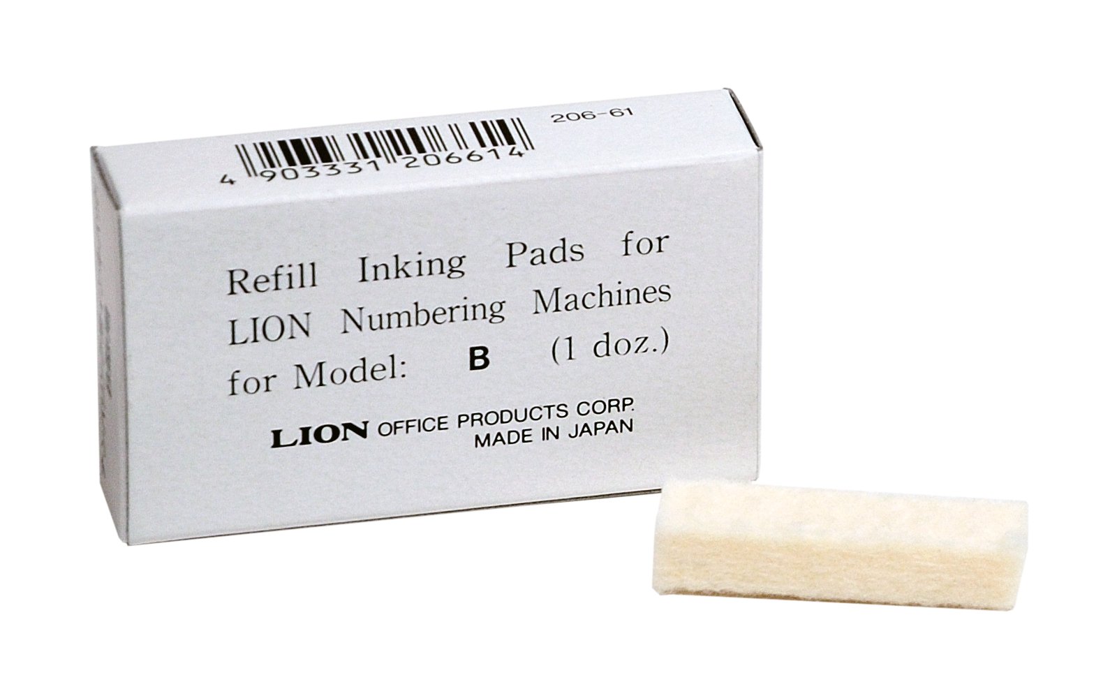 Lion Replacement Ink Pad for B Model Automatic Numbering Machines - 12 Pads per Box (PAD-B) | Ideal for Office, Banking, and Document Numbering Applications