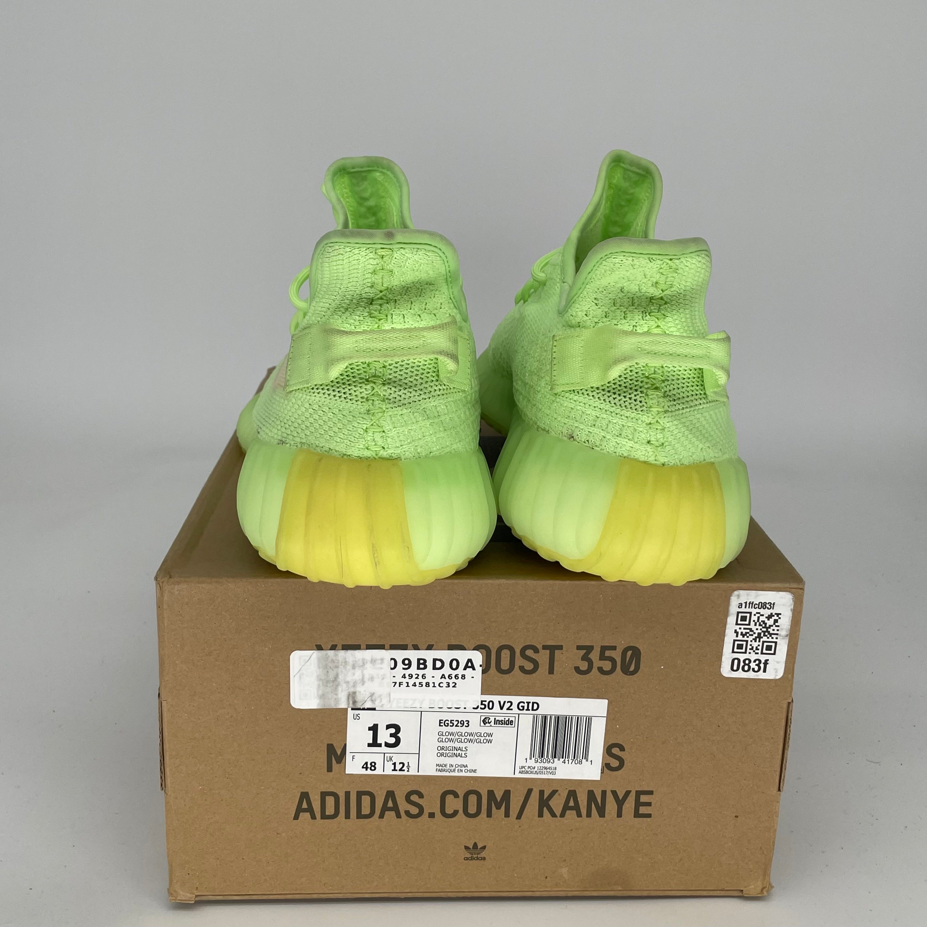 Adidas Yeezy Boost 350 V2 Glow Green - Men's Size 13 Sneakers (EG5293) | Running, Gym & Casual Wear