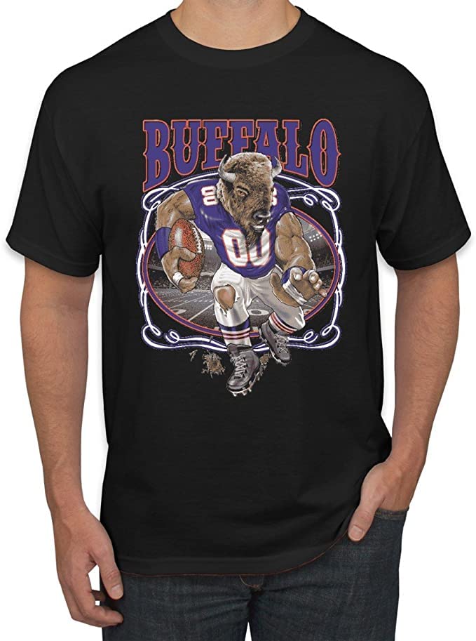 Custom Wild Apparel Hometown City Football Fan Pride Sports Graphic T-Shirt for Men - Perfect for Game Day, Tailgating & Fan Events