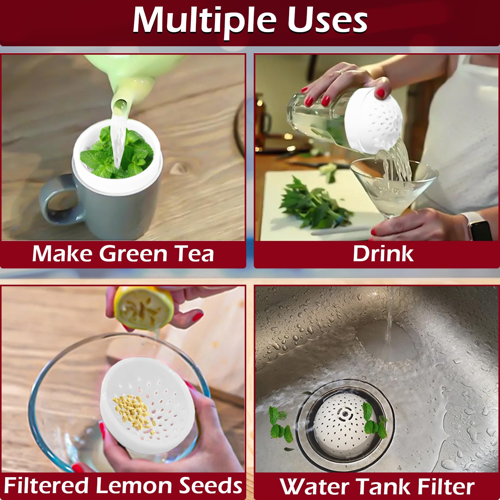 Home-X Flexible Silicone Can Colander Strainer - Universal Can Drainer for Canned Fruits, Beans, Vegetables (Fits All Can Sizes) - Durable Kitchen Tool for Draining, Washing & Food Prep - Perfect for Camping, Picnics & Home Cooking