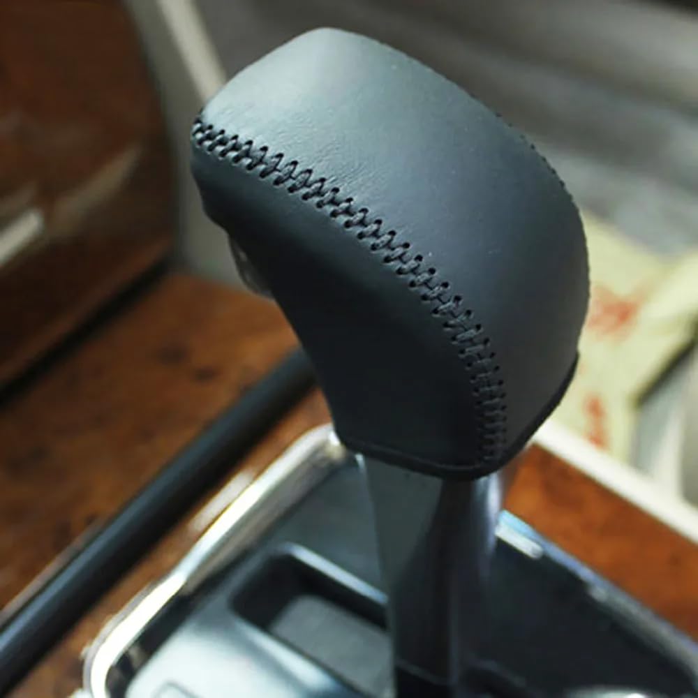 Genuine Leather Gear Shift Knob Cover for Honda Accord 2005-2007 - Custom Fit OEM Hand Sewed Black Leather Shift Knob Accessory - Perfect for Car Interior Upgrade & Comfort Driving