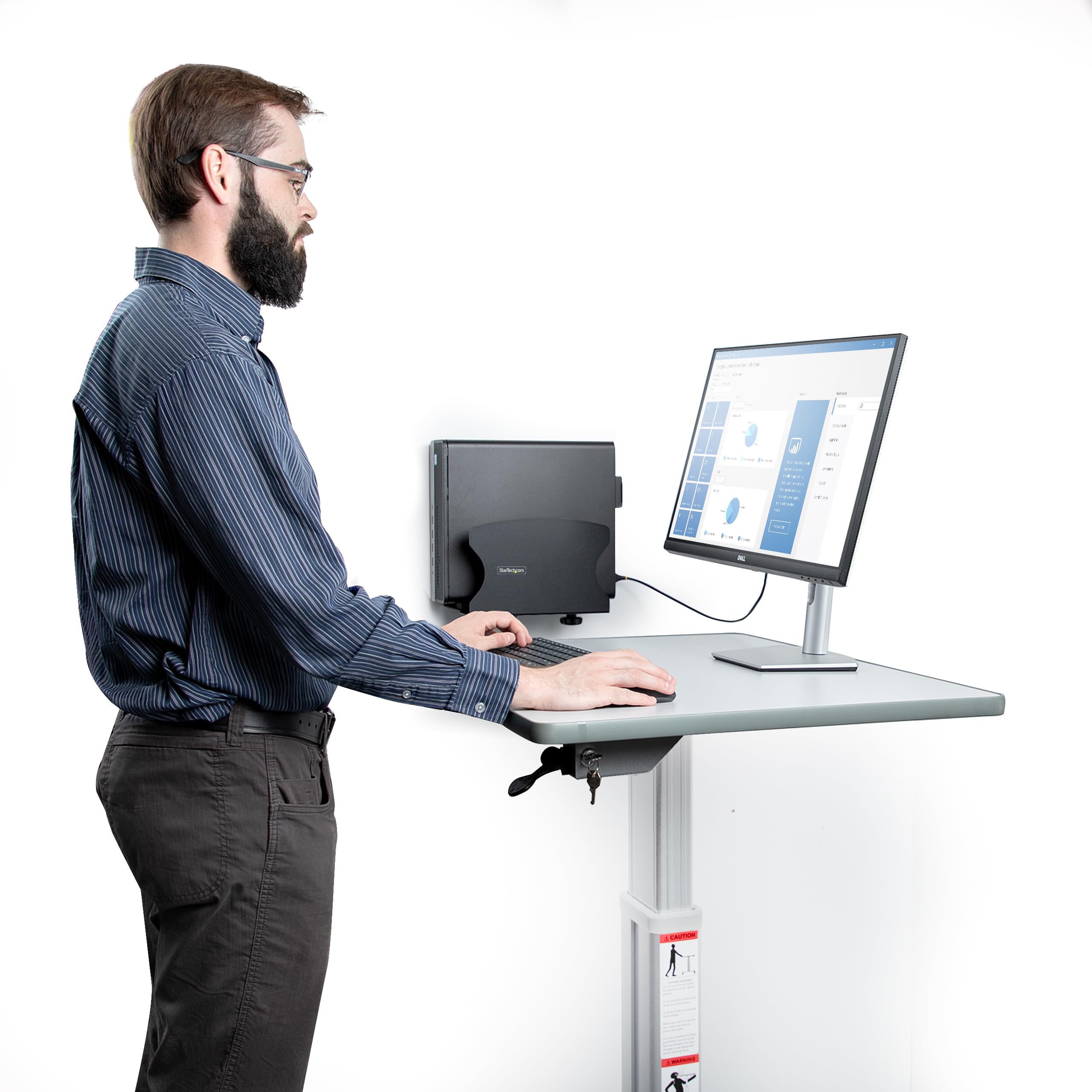 StarTech.com Heavy-Duty PC Wall Mount Bracket - Adjustable Computer Shelf for Desktop Towers up to 40lbs (18kg) | Tool-Free Installation 1.9-7.8in (50-200mm) | Perfect for Home Office, Gaming Setup & Space-Saving Workstations (Model 2NS-CPU-Wall-Mount)
