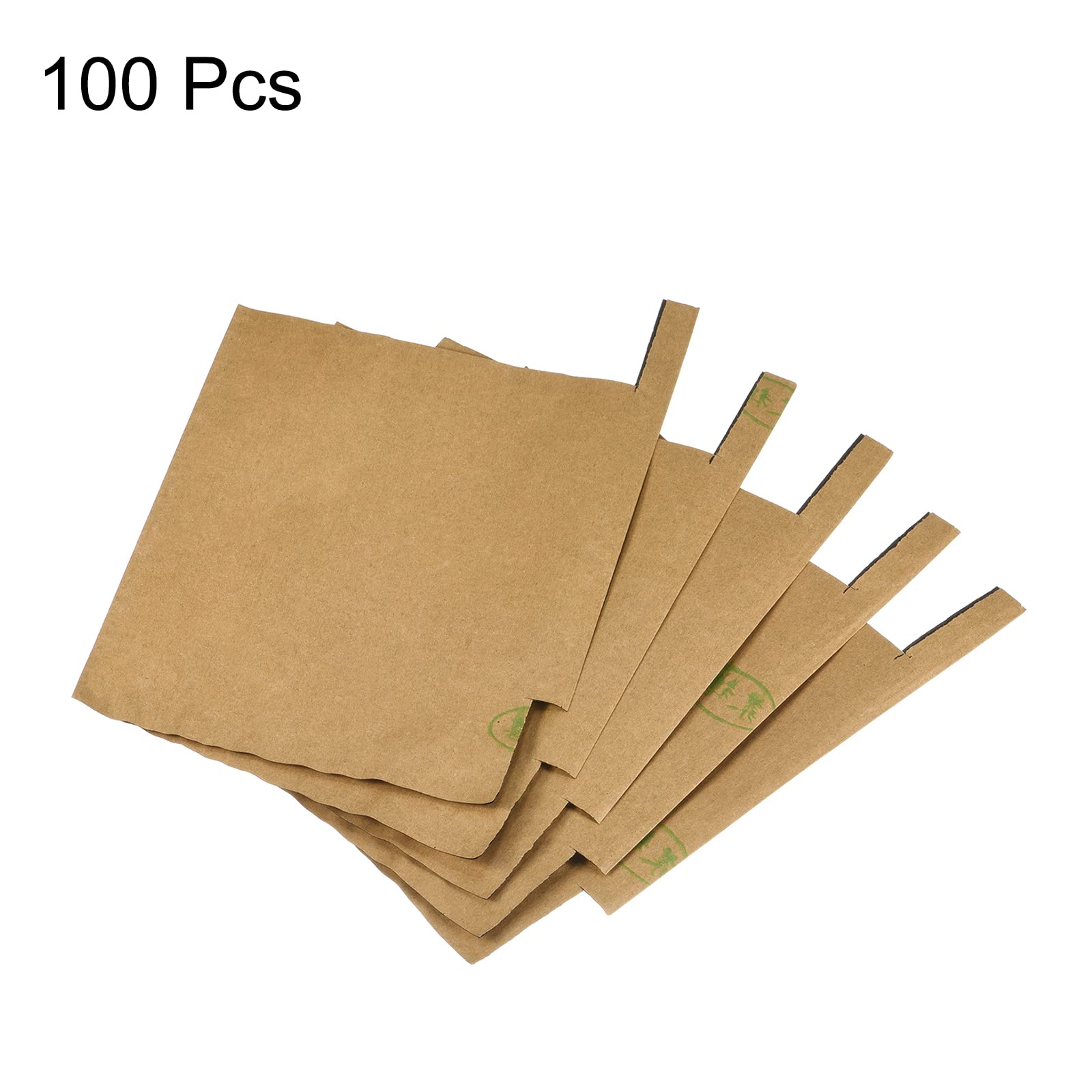 Meccanity 18x15cm Fruit Protection Bags - 100 Pack Paper Fruit Covers for Apple, Pear & Peach Trees | UV Resistant Yellow/Black Flower & Fruit Protection | Garden Pest Control & Sun Protection