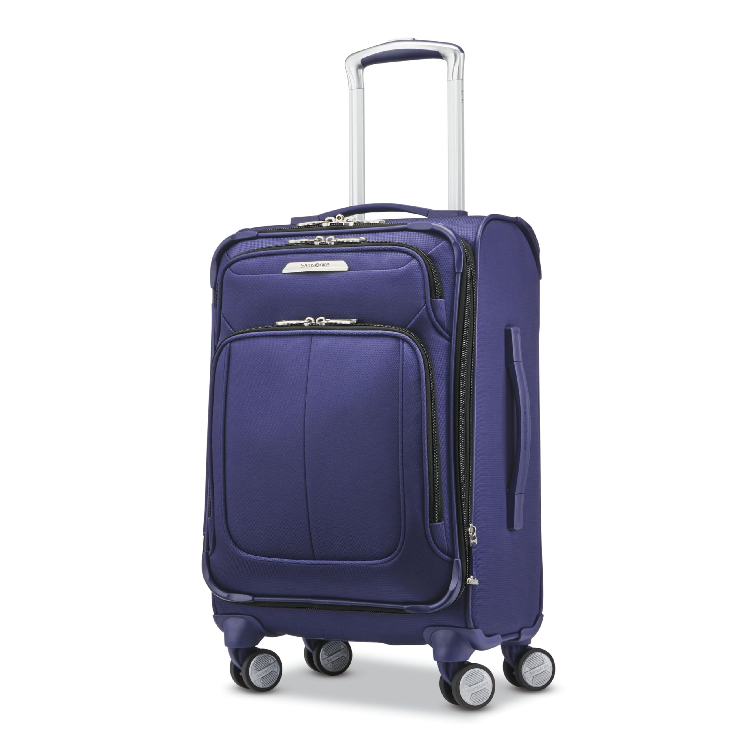 Samsonite Solyte DLX Softside Expandable Carry-On Luggage with 360° Spinner Wheels, 20-Inch Lightweight Suitcase - Perfect for Business Travel & Weekend Getaways (Iris Blue)