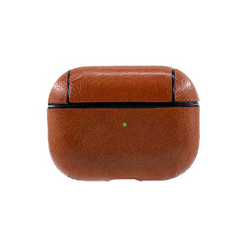 Premium Leather AirPods Pro Case - 360° Full Protection, Dustproof & Smooth Surface - Stylish Brown Headphone Storage Bag for Travel, Work & Daily Use