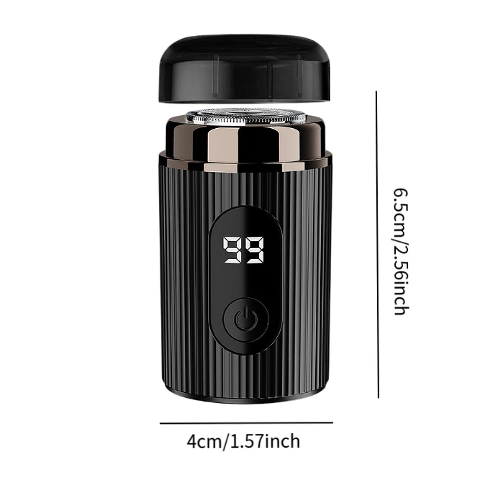Electric Shaver for Men - Waterproof Beard Trimmer, Portable & Compact for Travel, Car Shaving, Facial Hair Grooming - Perfect for Home, Office & On-the-Go Use - Black