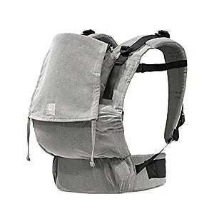 Limas Carrier Flex Baby Wrap - Soft Grey Melange Sling for Newborns & Infants - Hands-Free Baby Carrier for Errands, Walks & Parenting On-The-Go