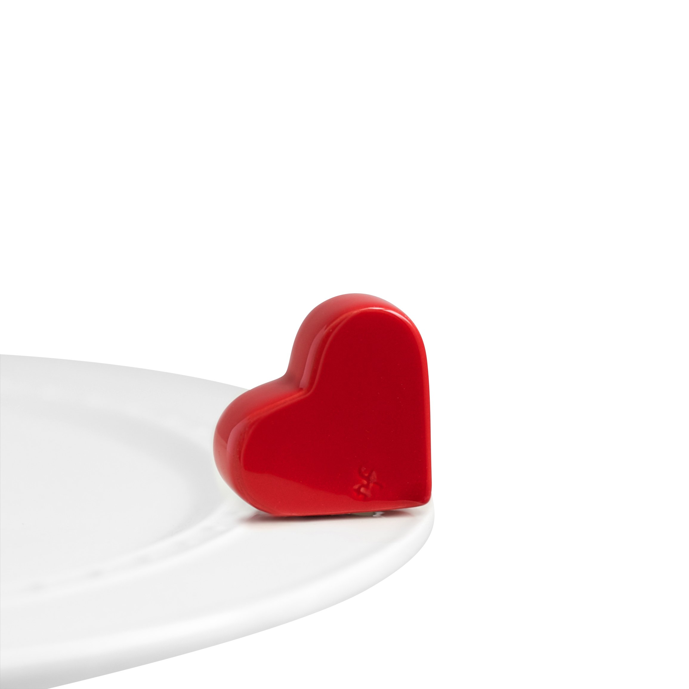 Nora Fleming Be Mine (Red Heart) A23 - Hand-Painted Ceramic Valentine's Day Decor - Spring Mini Home & Office Decorations - Perfect for Table Centerpieces, Gift Giving & Seasonal Display