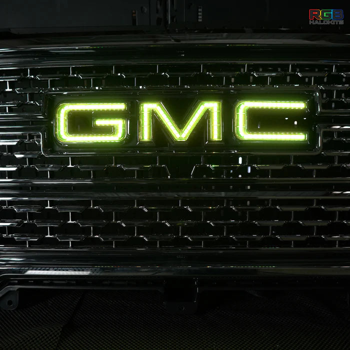 GMC LED Emblem - Multicolor Light Up Badge for Trucks & SUVs (1999-2024 Models) - Perfect for Night Driving & Custom Car Styling