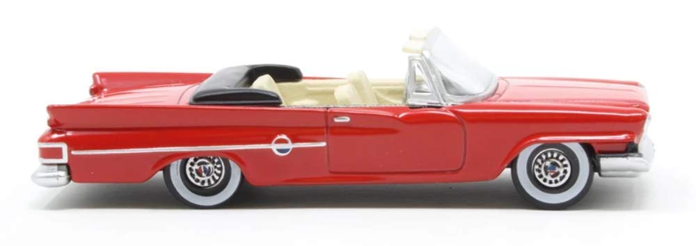 1961 Chrysler 300 Convertible Diecast Model Car 1/87 HO Scale - Mardi Gras Red - Collectible Vintage American Muscle Car for Display & Gifts
