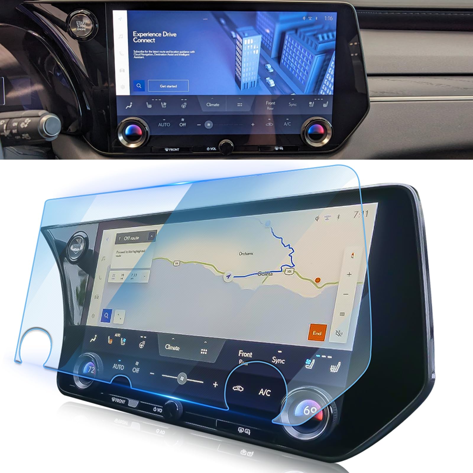 2023-2025 Lexus RX & 2024-2025 TX 14 Inch Tempered Glass Screen Protector - Anti-Scratch, Anti-Fingerprint, 9H Hardness HD Clear Screen Protector for Lexus RX/TX Touchscreen - Perfect for Daily Driving and Navigation Protection