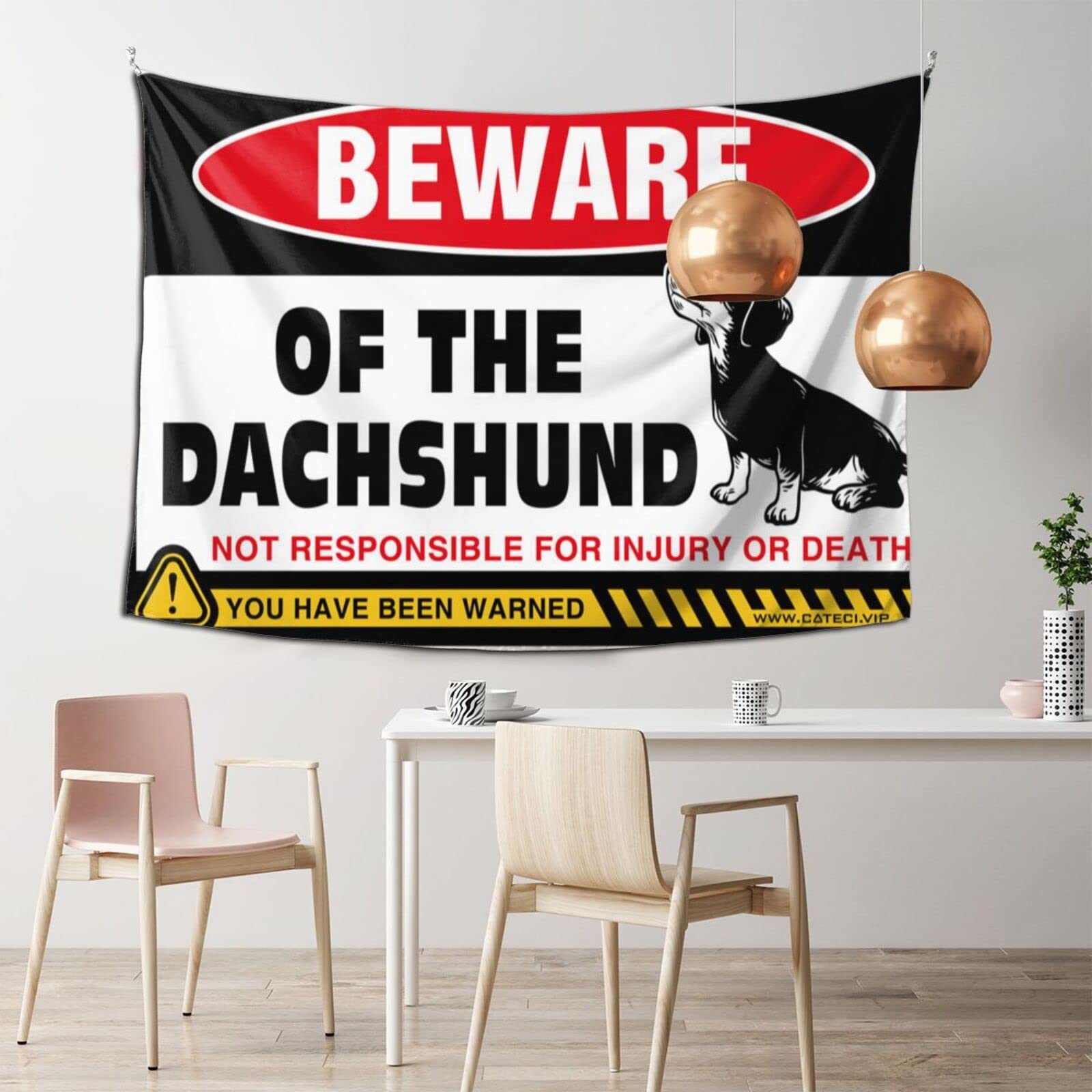 Funny Dachshund Tapestry Wall Hanging - 75x100cm Humorous Dog Decor for Bedroom, Bar & Living Room - Perfect for Pet Lovers & Home Aesthetic