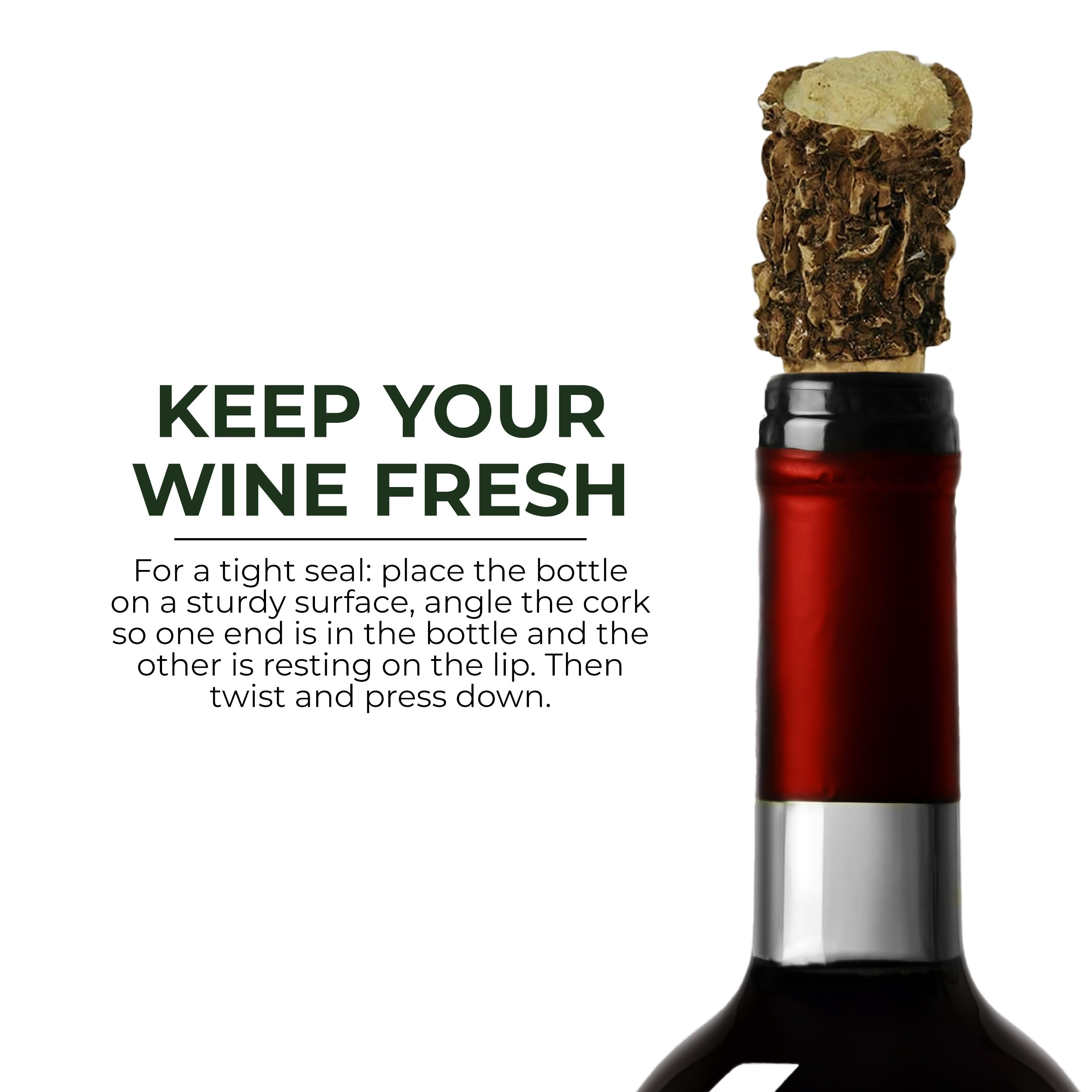Rivers Edge Products Antler Cork Screw and Wine Bottle Stopper Set - Handcrafted for Wine Enthusiasts - Perfect for Home Bars, Wine Tastings, and Gifts