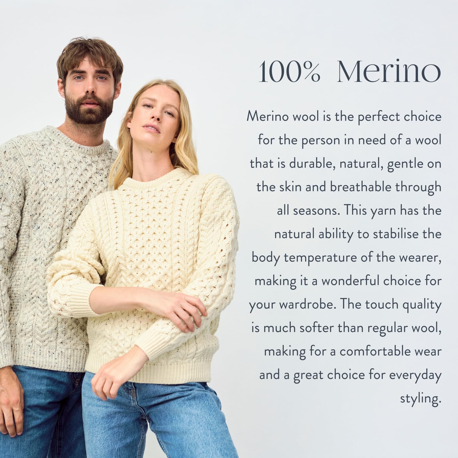 Women's Irish Cable Knit Aran Cardigan Sweater - 100% Pure Merino Wool - Handmade in Ireland - Cozy Winter Wear for Office, Dates & Holiday Outfits