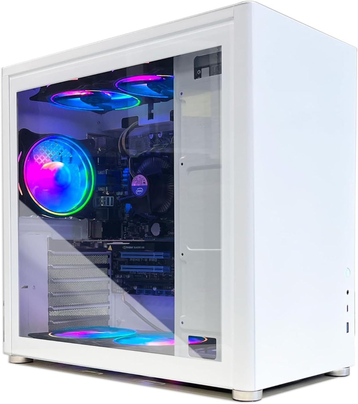 ABYS MAX Prebuilt Gaming PC - Intel Core i7 up to 3.40GHz, 16GB RAM, 240GB SSD + 2TB HDD, 2GB Dedicated Graphics, ARGB Lighting, Windows 10 Pro - Perfect for Graphic Design, Video Editing & 1080p Gaming | Home Office & Streaming Setup