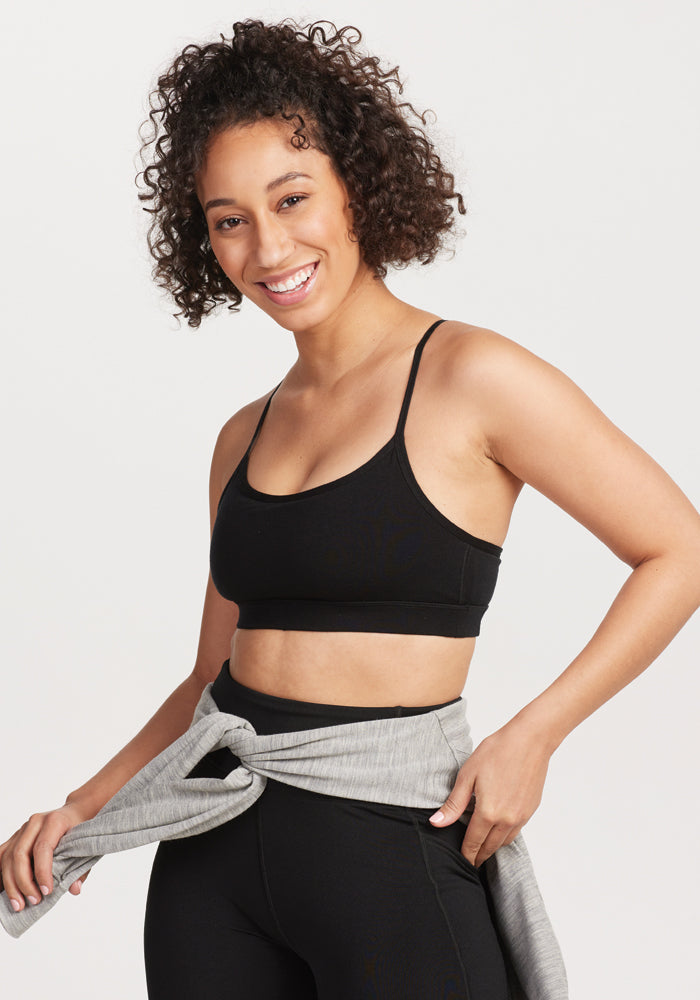 Luna Merino Wool Bra for Women - Ultra Soft, Breathable & Moisture Wicking - Comfortable Wireless Support for Yoga, Travel & Everyday Wear