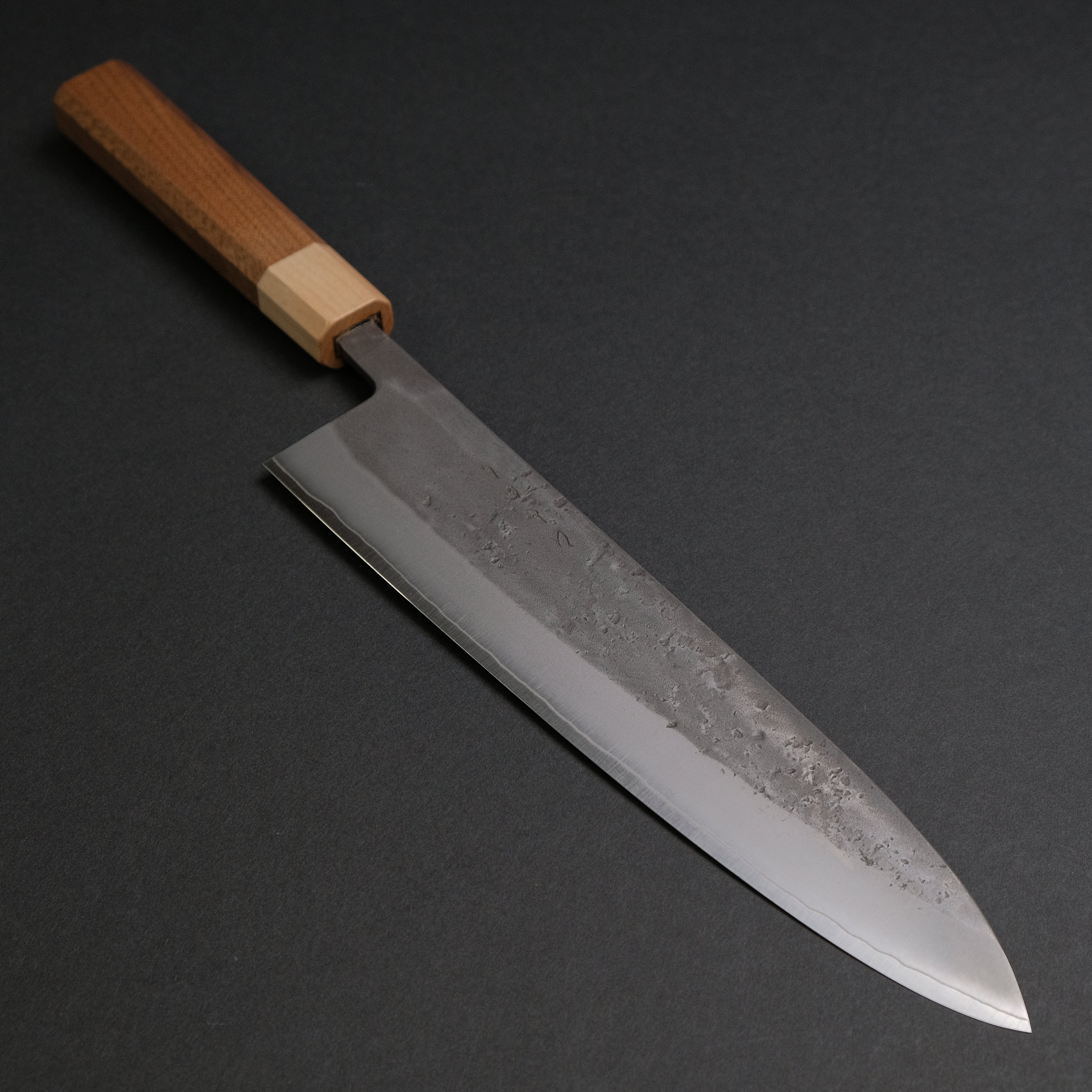 Hitohira TD SLD Nashiji Gyuto 240mm Japanese Chef Knife with Walnut Handle - Professional Kitchen Knife for Slicing, Dicing & Meat Cutting