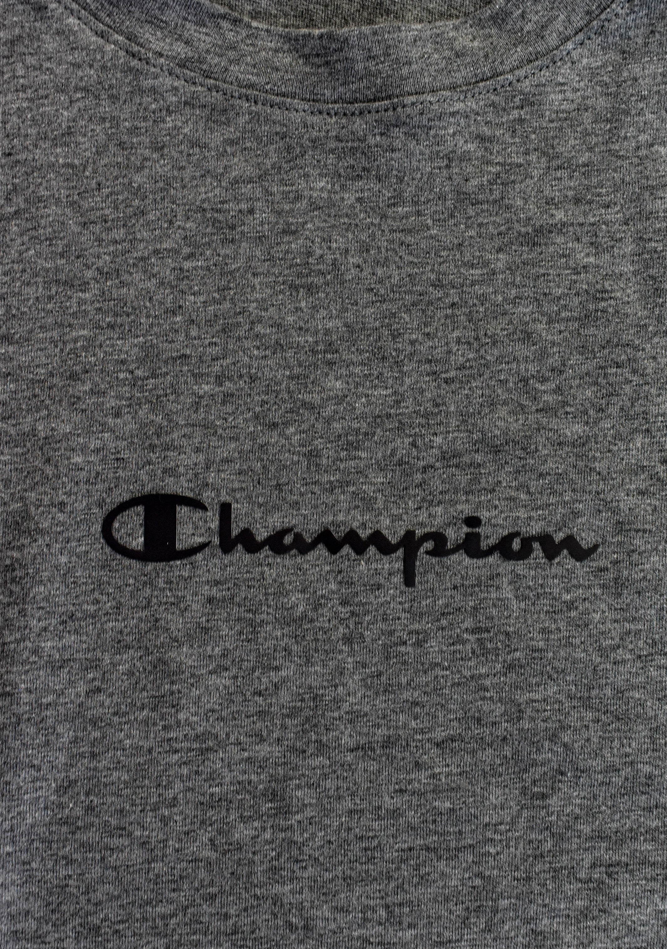 Champion Men's EU Mod Block Tee - Grey/Green Cotton T-Shirt for Casual Wear & Street Style | Comfortable Fit for Everyday Outfits & Gym
