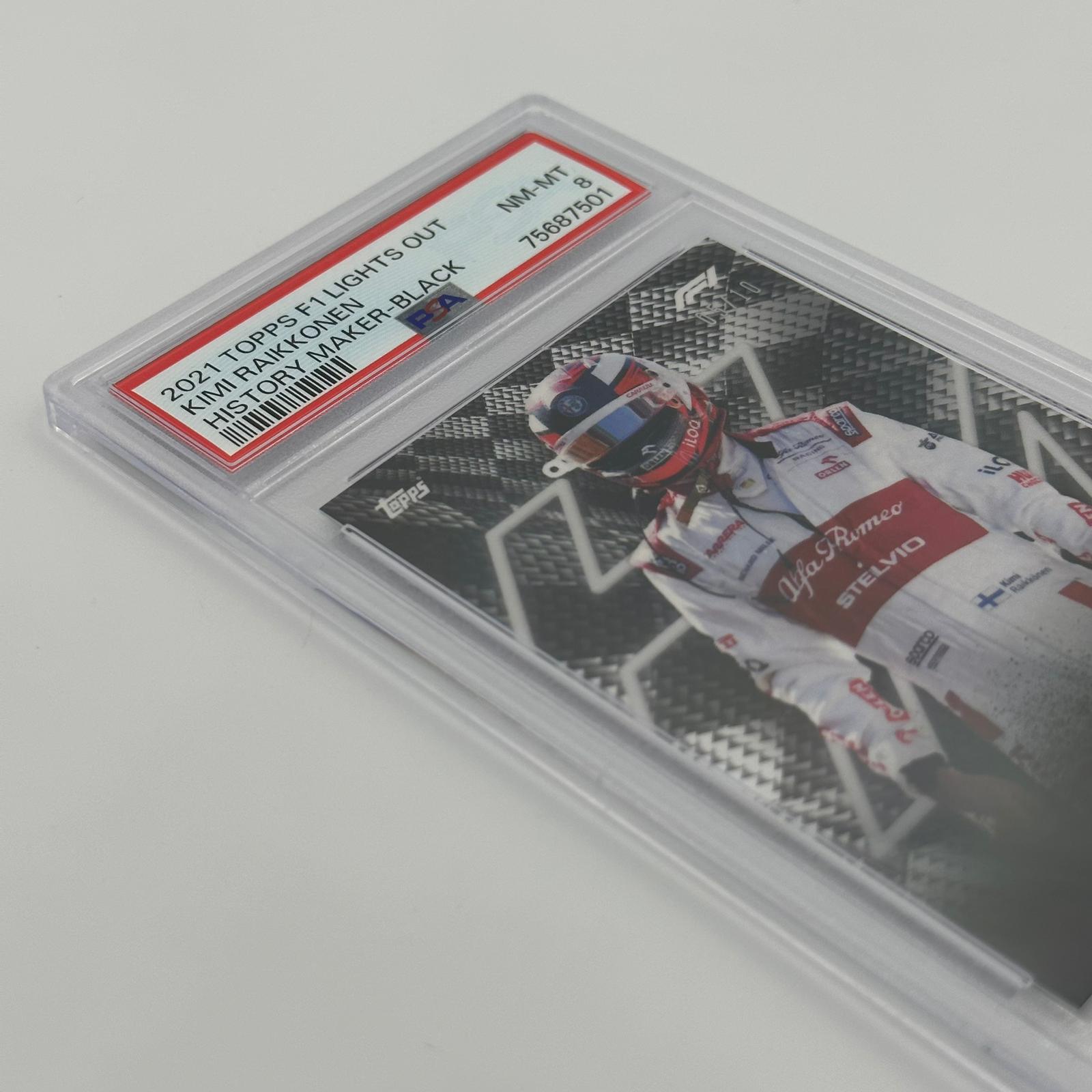 PSA 8 Graded 2005 Kimi Raikkonen History Maker Black F1 Racing Card - Perfect for Collectors, Sports Memorabilia Display, and Formula 1 Fan Gifts