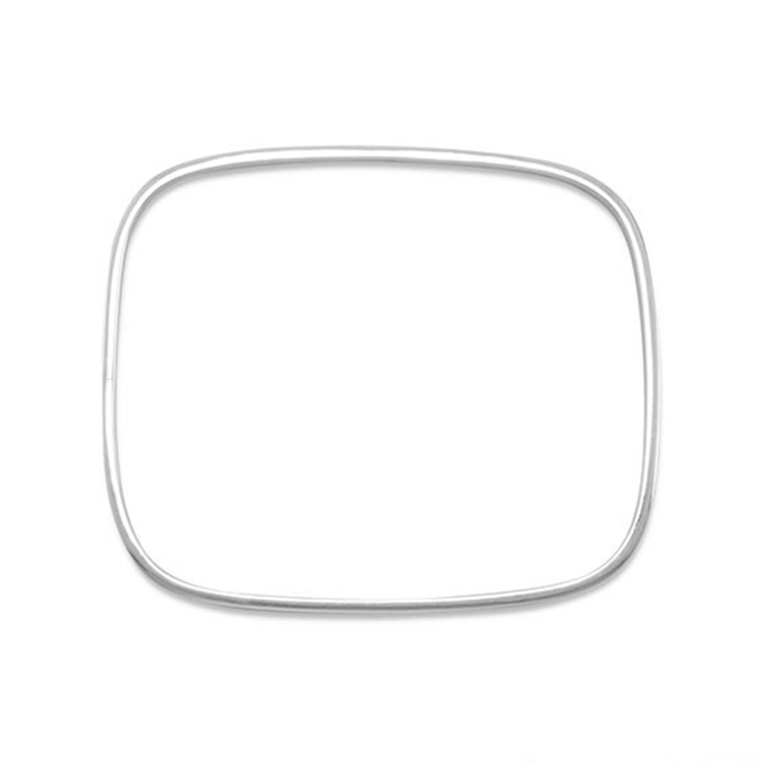 Geometric Soft Square Sterling Silver Bangle Bracelet for Women - Elegant Jewelry Gift for Parties, Weddings & Everyday Wear