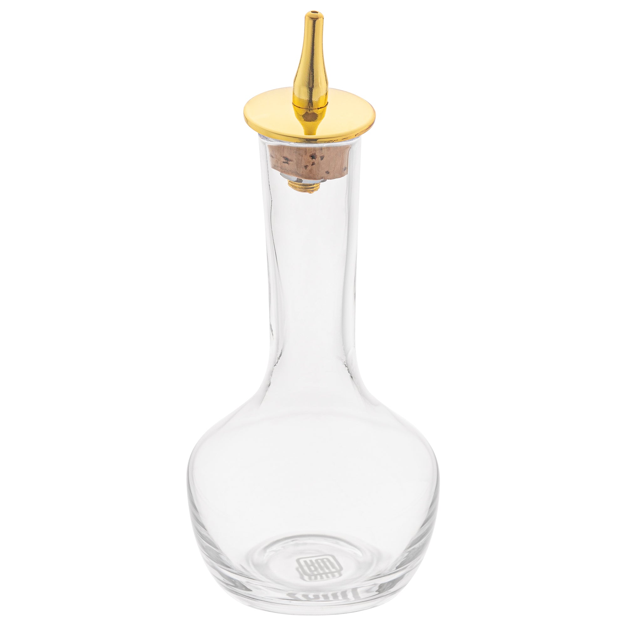 Premium 4 oz Glass Bitters Bottle - Modern Style with Gold Plated Dasher - 5.75