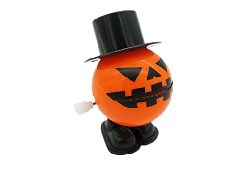 2Pcs Halloween Wind-Up Jumping Pumpkin Pirate Toys - Fun Plastic Clockwork Toys for Kids, Cool Children's Gift | Perfect for Halloween Parties, Trick-or-Treat Favors & Holiday Playtime