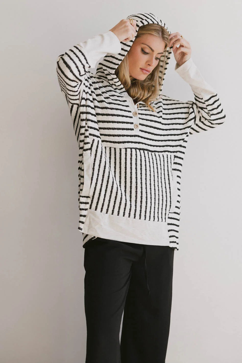 Stylish Austin Striped Hoodie for Men & Women | Cozy Pullover Sweatshirt | Perfect for Casual Wear, Outdoor Activities & Loungewear | FINAL SALE