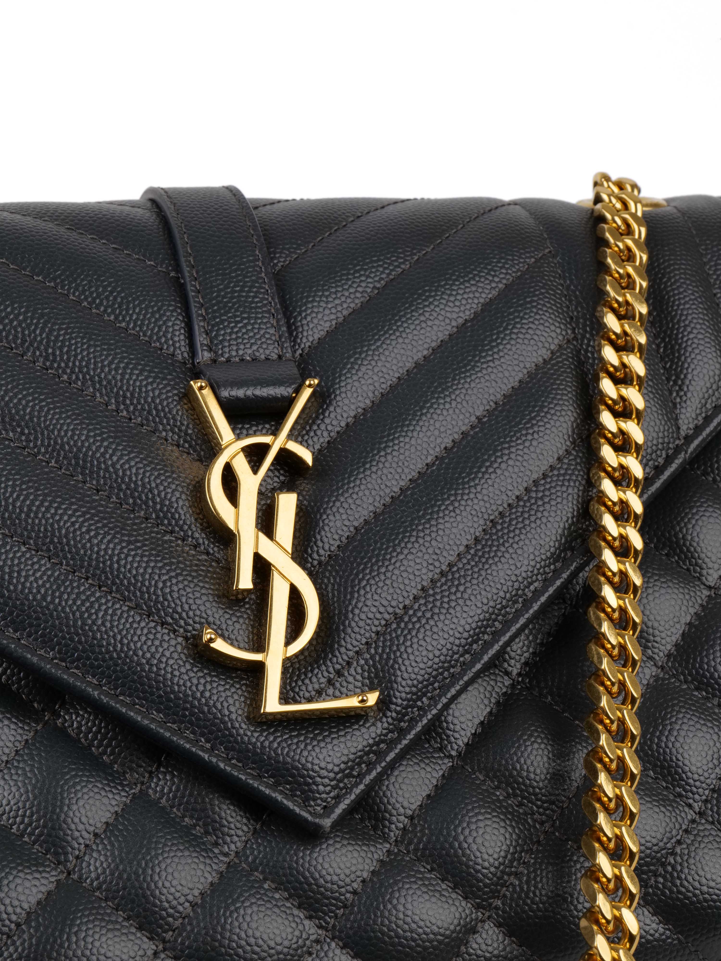 Saint Laurent Medium Cassandra Envelope Bag in Gray - Luxury Crossbody Handbag for Women, Perfect for Work, Date Night & Travel Accessories