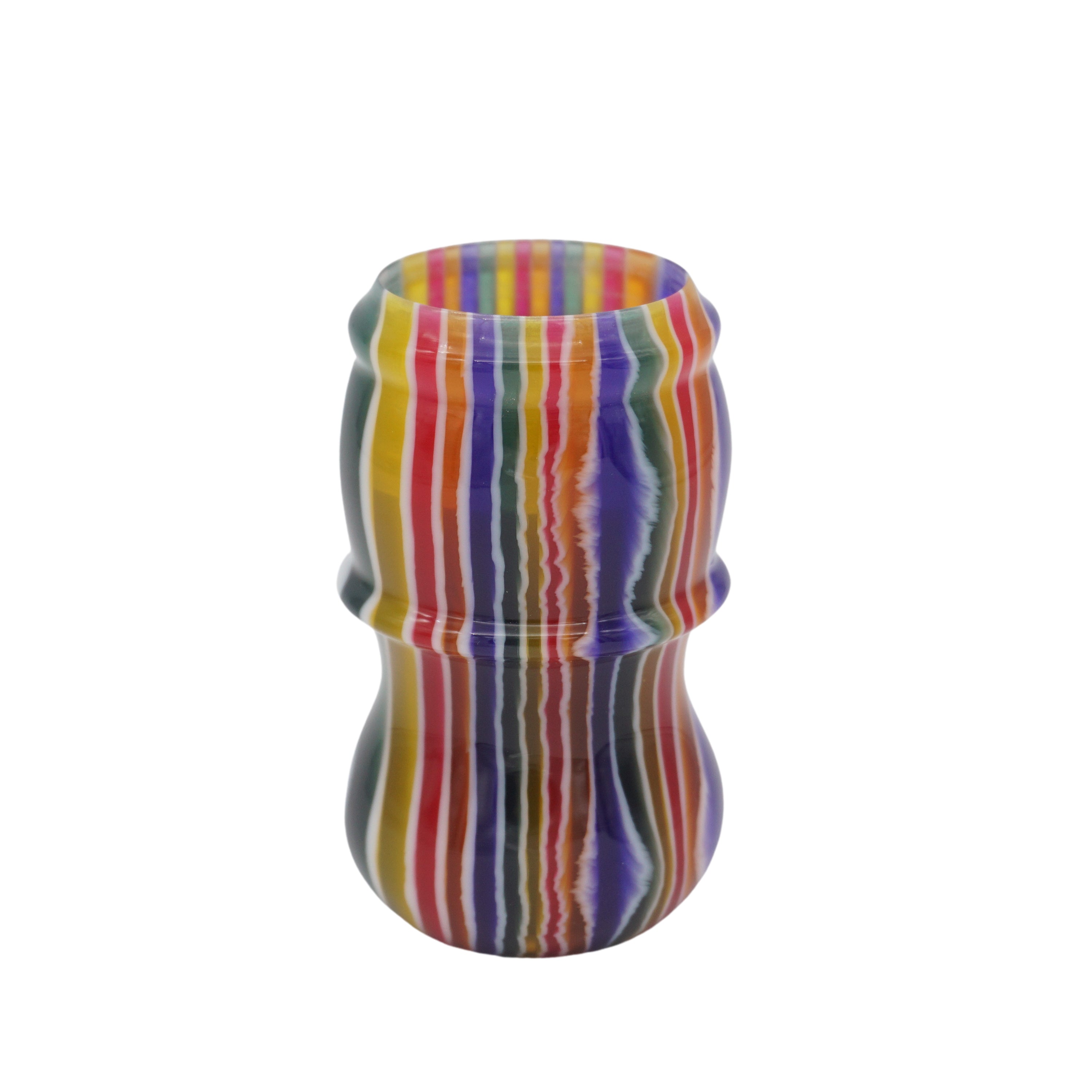 Handcrafted Candy Stripe Shaving Brush Handle - Fits 24mm & 26mm Knots - Perfect for Wet Shaving & Grooming Kits - Luxury Shaving Accessory for Men