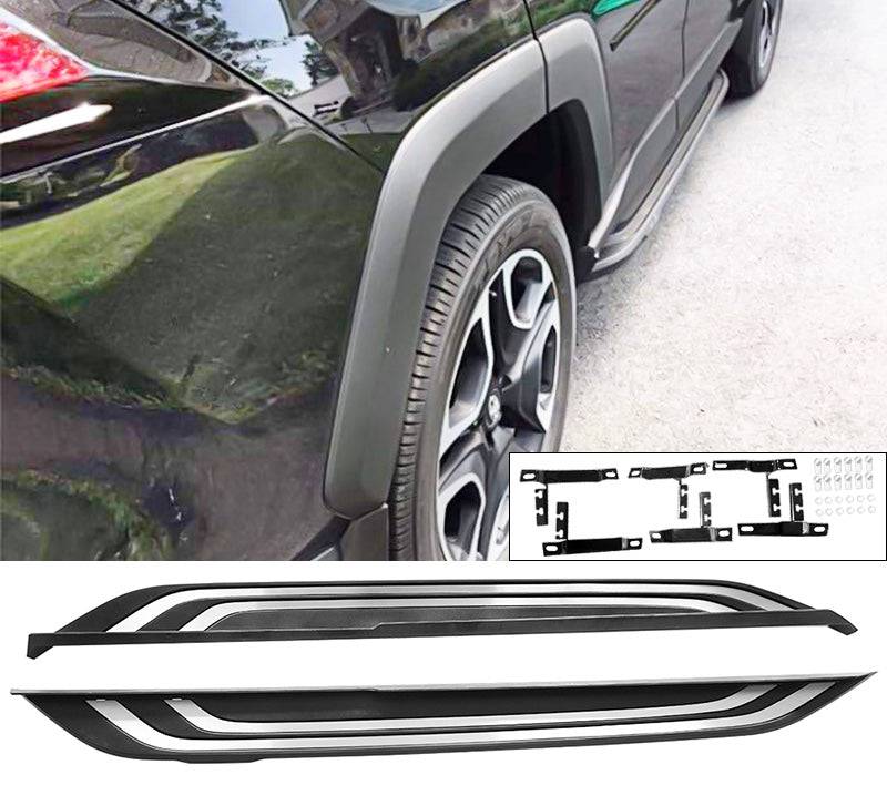 2019-2024 Toyota RAV4 Prime Running Boards - Heavy Duty Aluminum Alloy Side Step Nerf Bars with Anti-Slip Surface - Perfect for Off-Roading & Daily Commutes