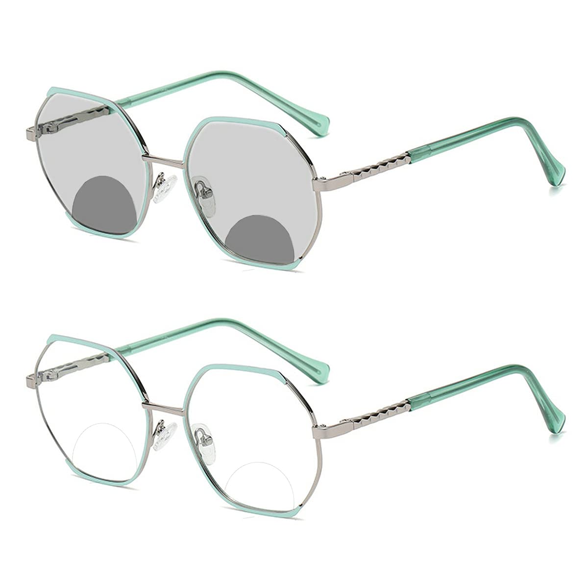 Women's Photochromic Bifocal Reading Glasses with Transition Lenses - Big Frame Presbyopia Sunglasses for Indoor/Outdoor Use - Perfect for Reading, Driving & Outdoor Activities