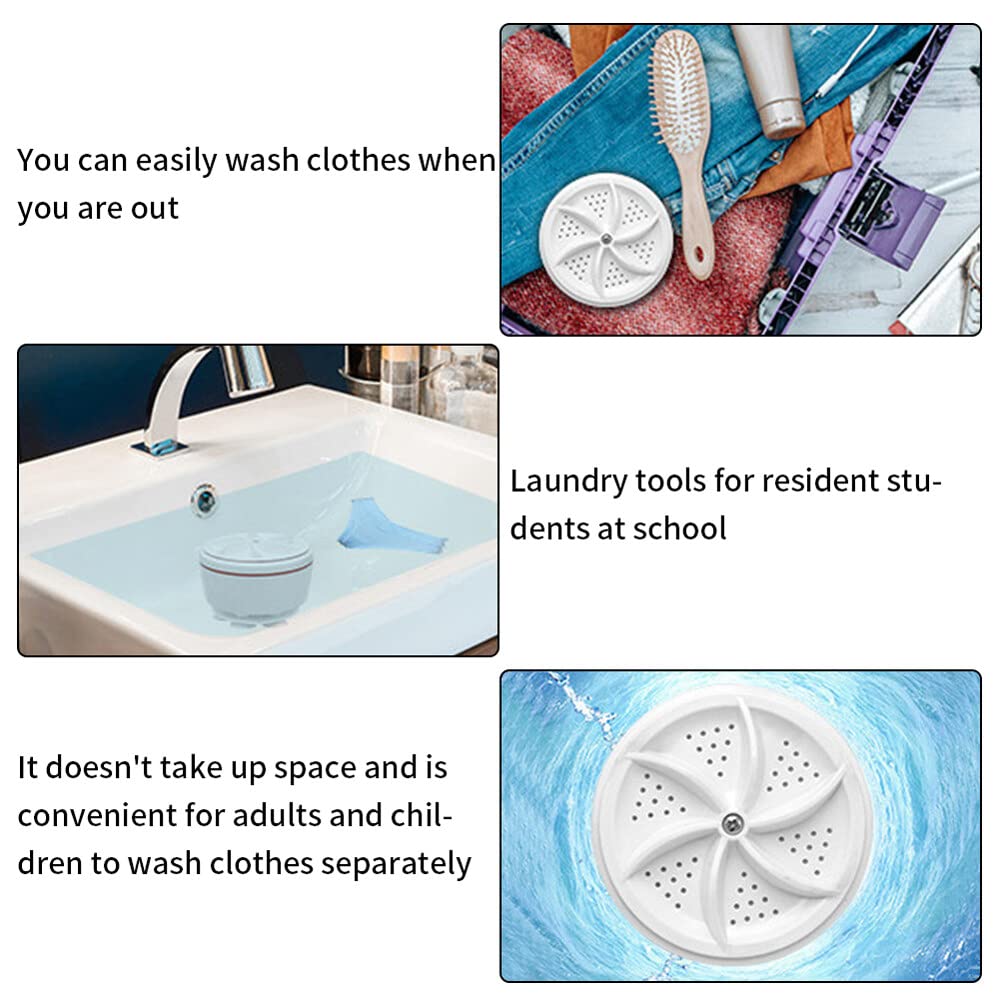 Portable Mini Washing Machine - USB Powered Travel Washer for Underwear, Socks & Small Clothes | Compact Laundry Solution for Camping, Dorms & Apartments