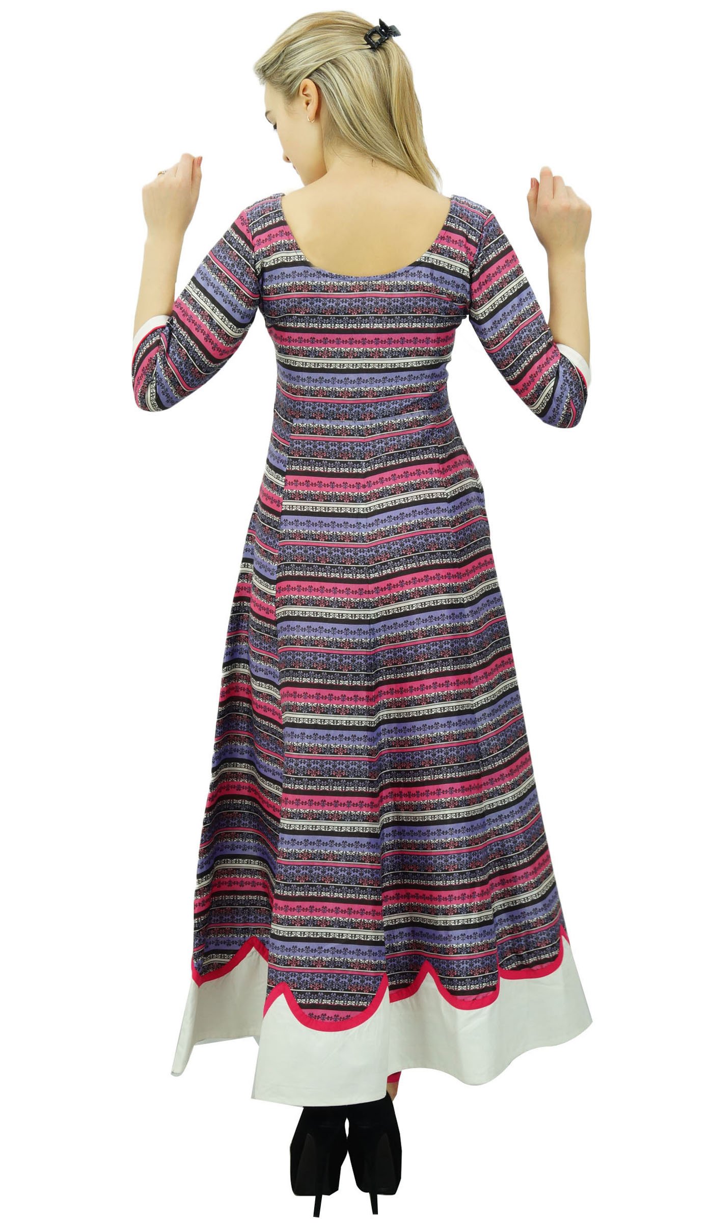 Stylish Women's Printed Double Layer Anarkali Kurti - Traditional Indian Ethnic Dress for Parties, Weddings & Festive Occasions