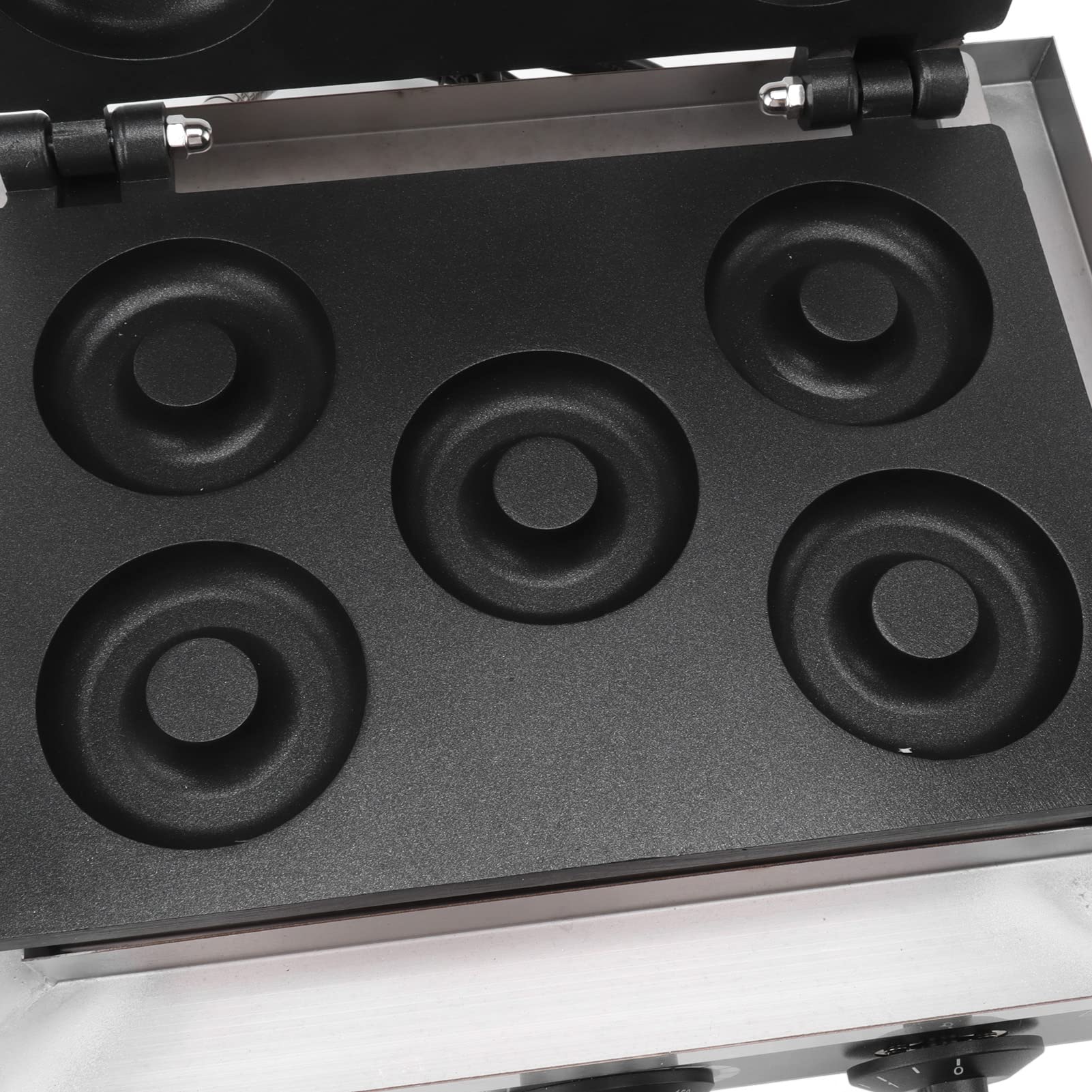 Electric Donut Maker Machine - 5 Hole Non-Stick Waffle Donut Baker with Double-Sided Heating for Home & Commercial Use (US Plug) - Perfect for Breakfast, Cafes, Bakeries & Parties