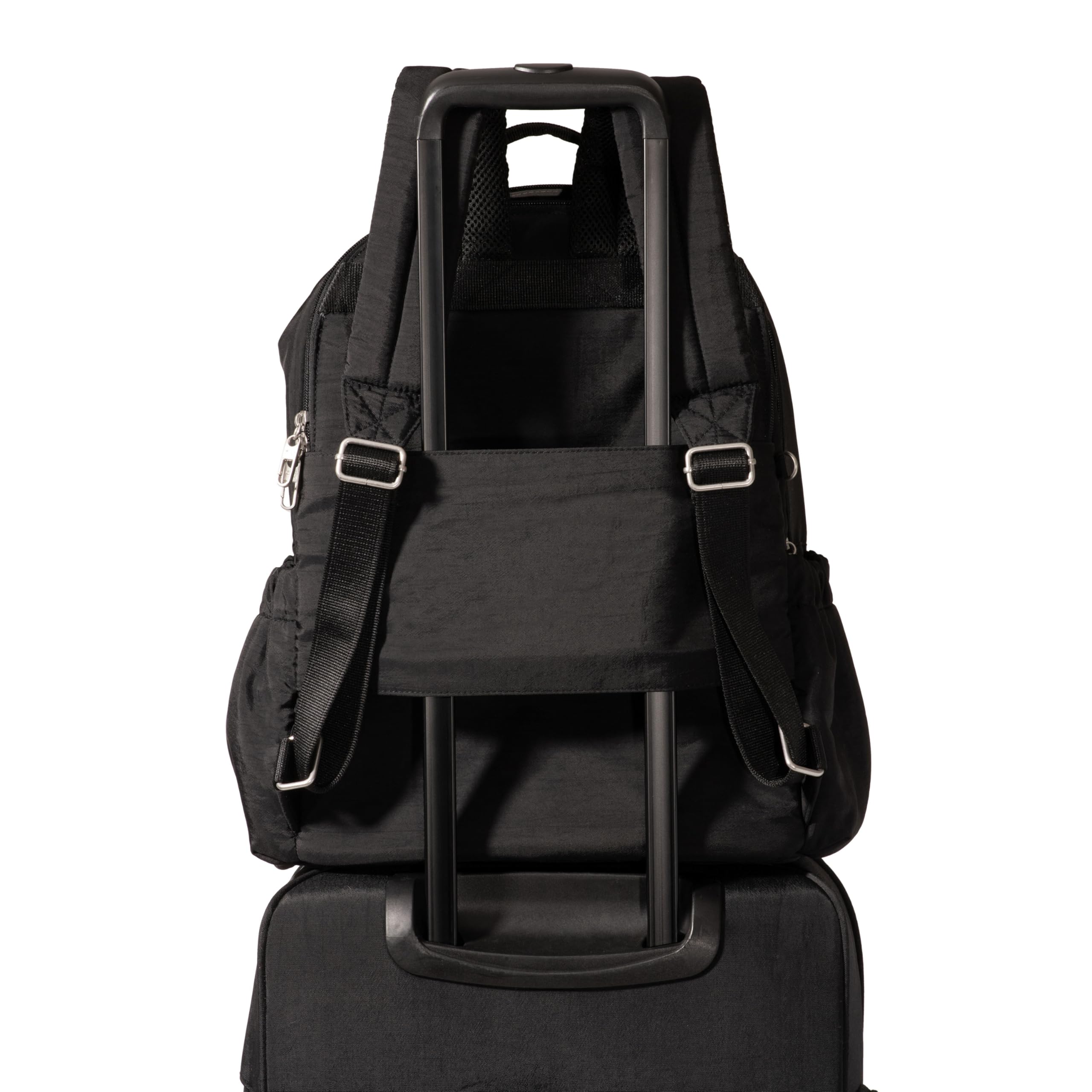 Baggallini Securtex Anti-Theft Laptop Backpack for Women & Men - 15.6 Inch Laptop Compartment - RFID Blocking - Travel & Work Commuter Bag - Black (Perfect for Business Trips, College & Daily Use)
