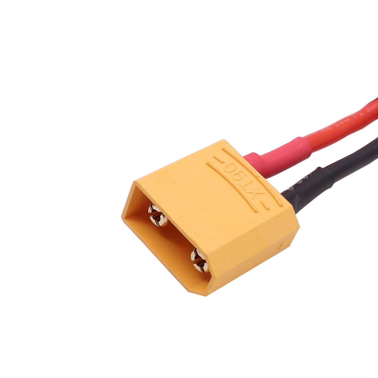 2PCS Female EC5 to Male XT90 Plug Connector Adapter Cable - 14AWG 5cm for RC Car, Truck, Boat, Airplane Lipo Battery & ESC Charger | High Current Power Connection Solution for RC Hobbyists and DIY Electronics Projects