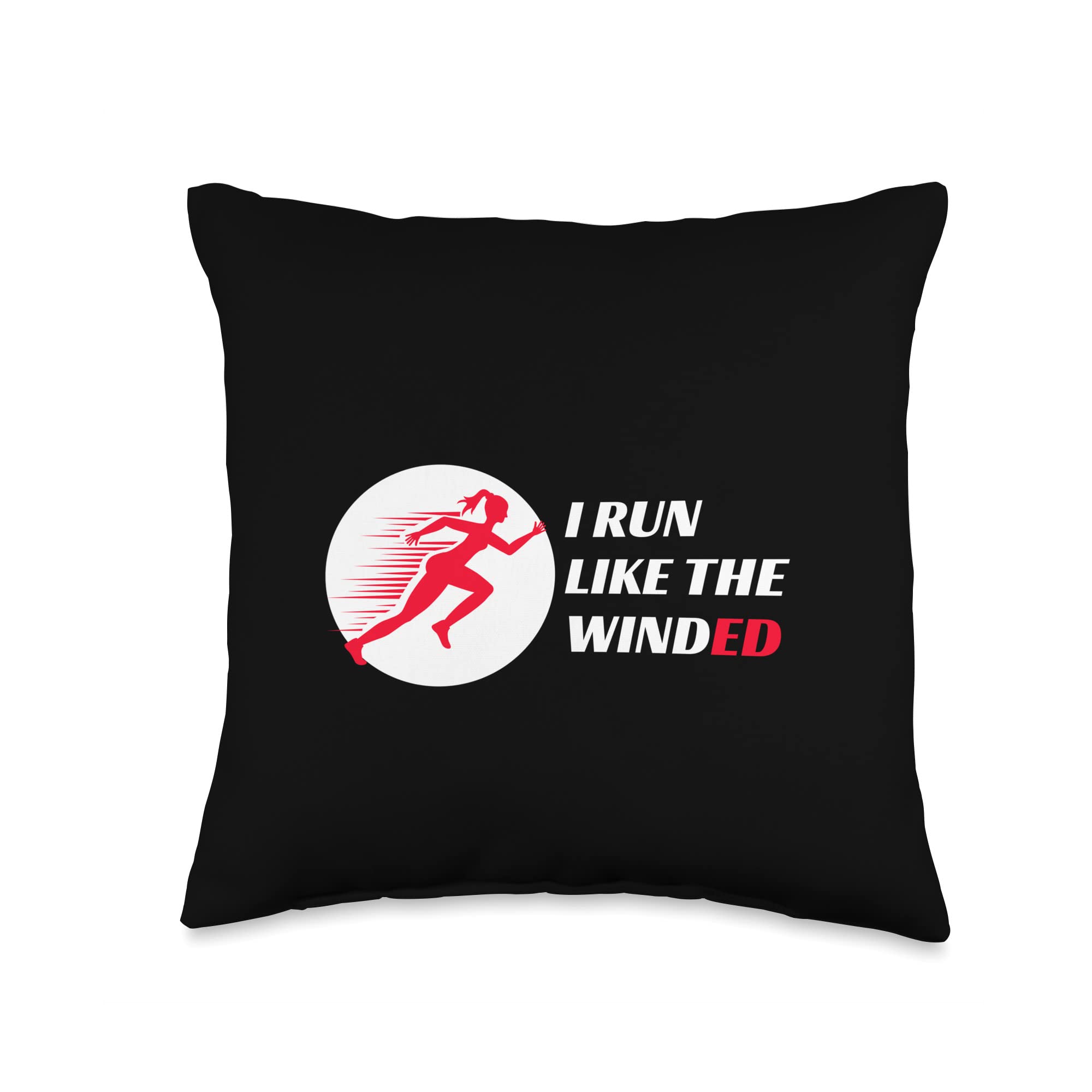 Funny Women Runner Throw Pillow - 16x16 Multicolor Design, Perfect for Home Decor, Office Humor, and Gift Ideas