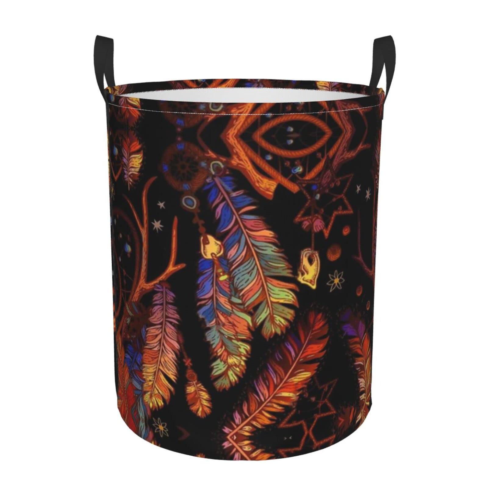 Native American Laundry Hamper - Large Woven Clothes Basket for Dirty Laundry Storage | Perfect for Bedroom, Closet & Laundry Room Organization