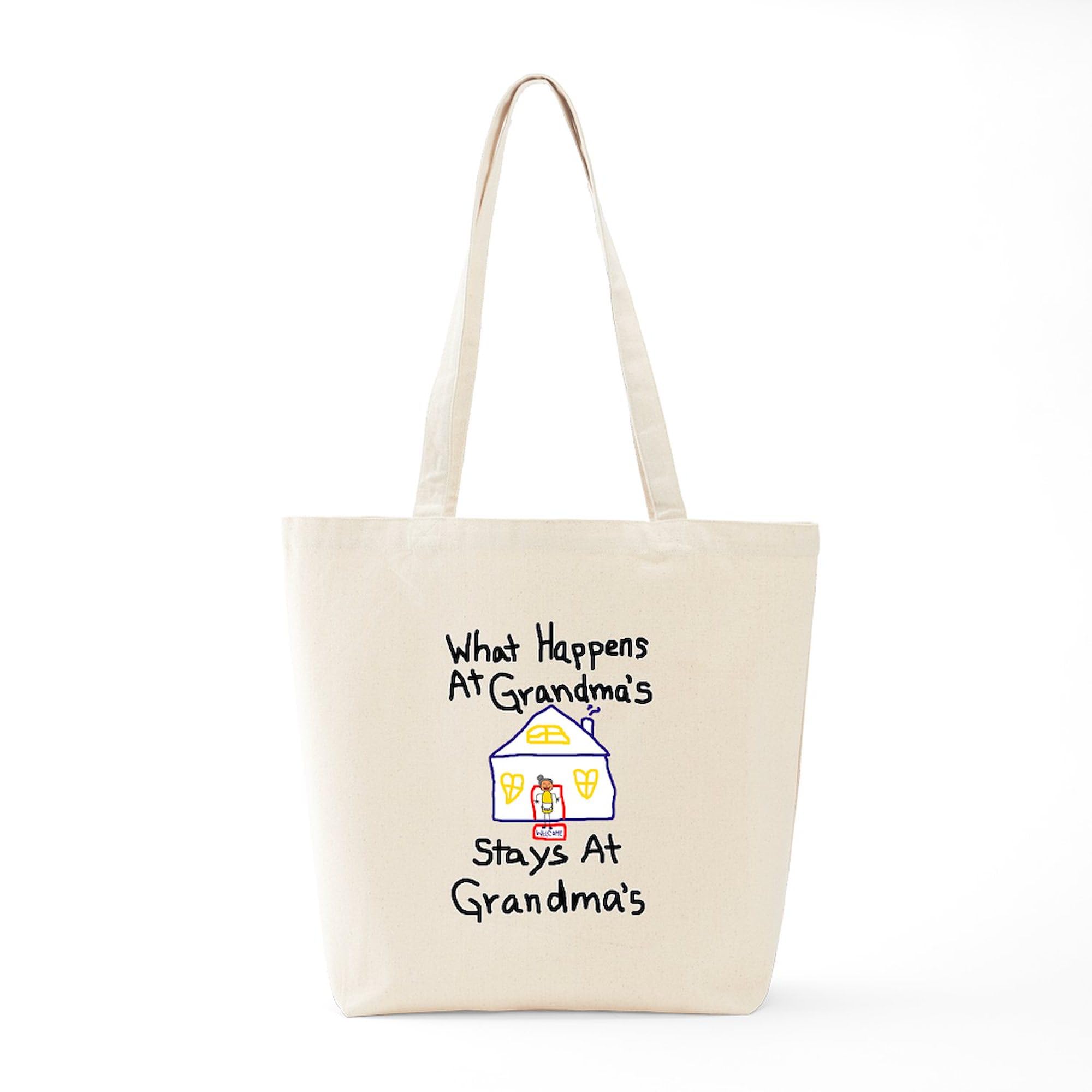 Grandma's House Natural Canvas Tote Bag - Reusable Grocery Shopping Bag for Women, Eco-Friendly Market Tote for Groceries, Beach, Picnics & Daily Errands